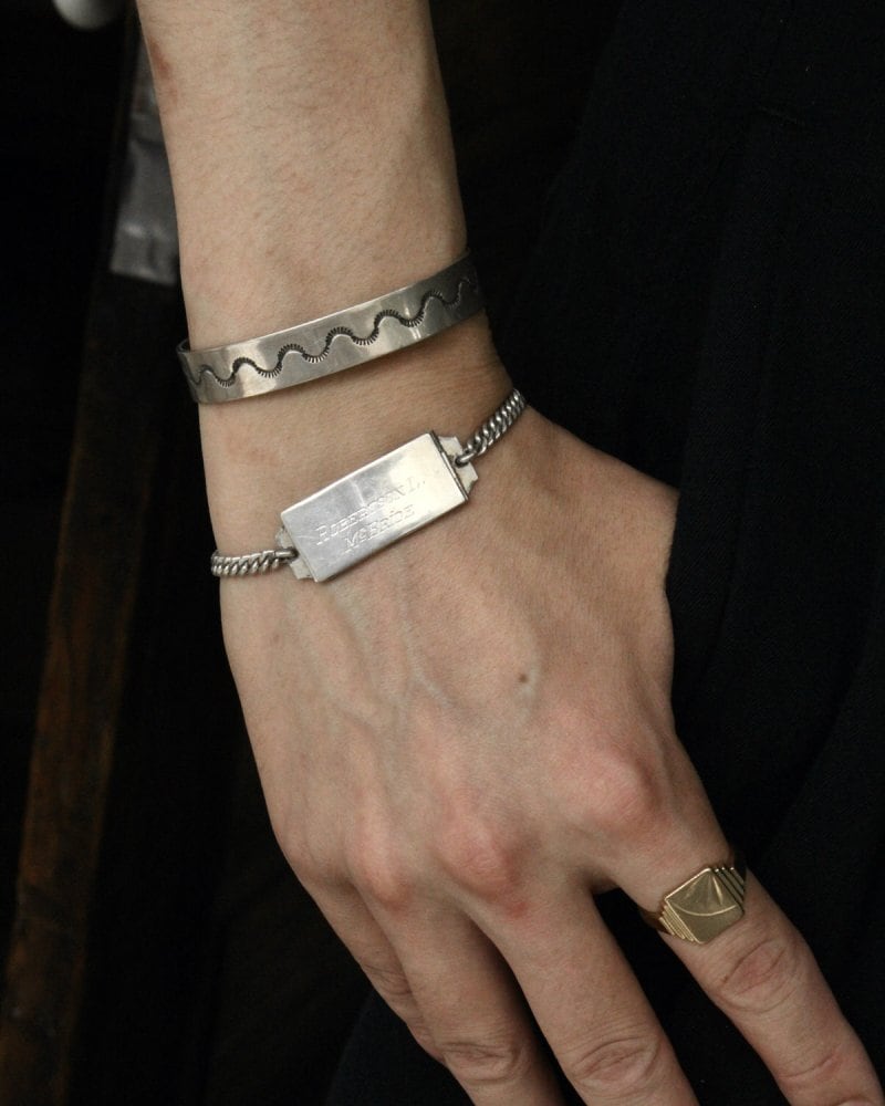 Vintage ID Bracelet [US ARMY - STERLING SILVER] WW2 Rocket Type