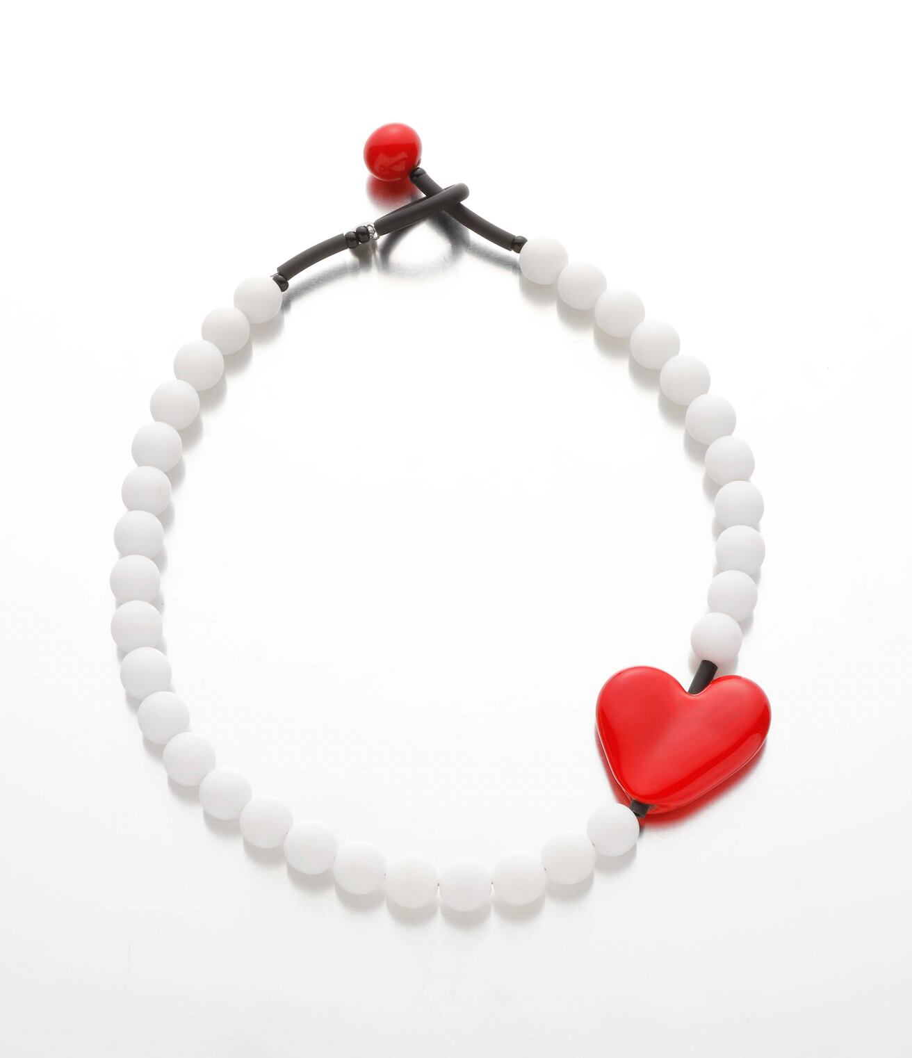 【Cuore(クオーレ)】 ネックレス (レッド&ホワイト)