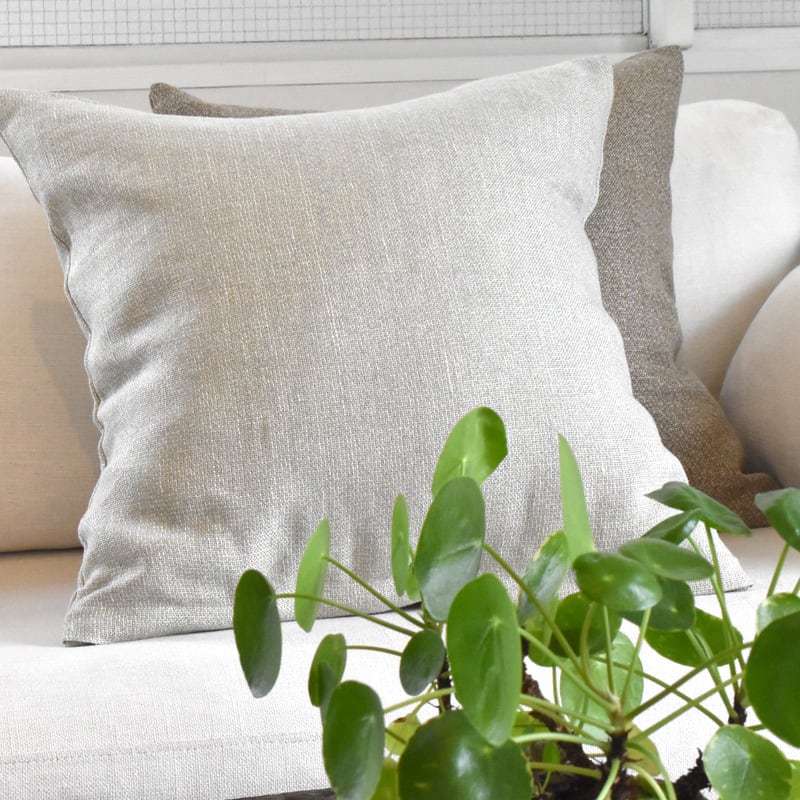 クッションカバー 60×60㎝ 麻 100% リネン ツイード | Kanehoshiya