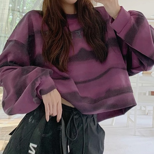 タイダイ柄ドロップショルダースウェット   00021