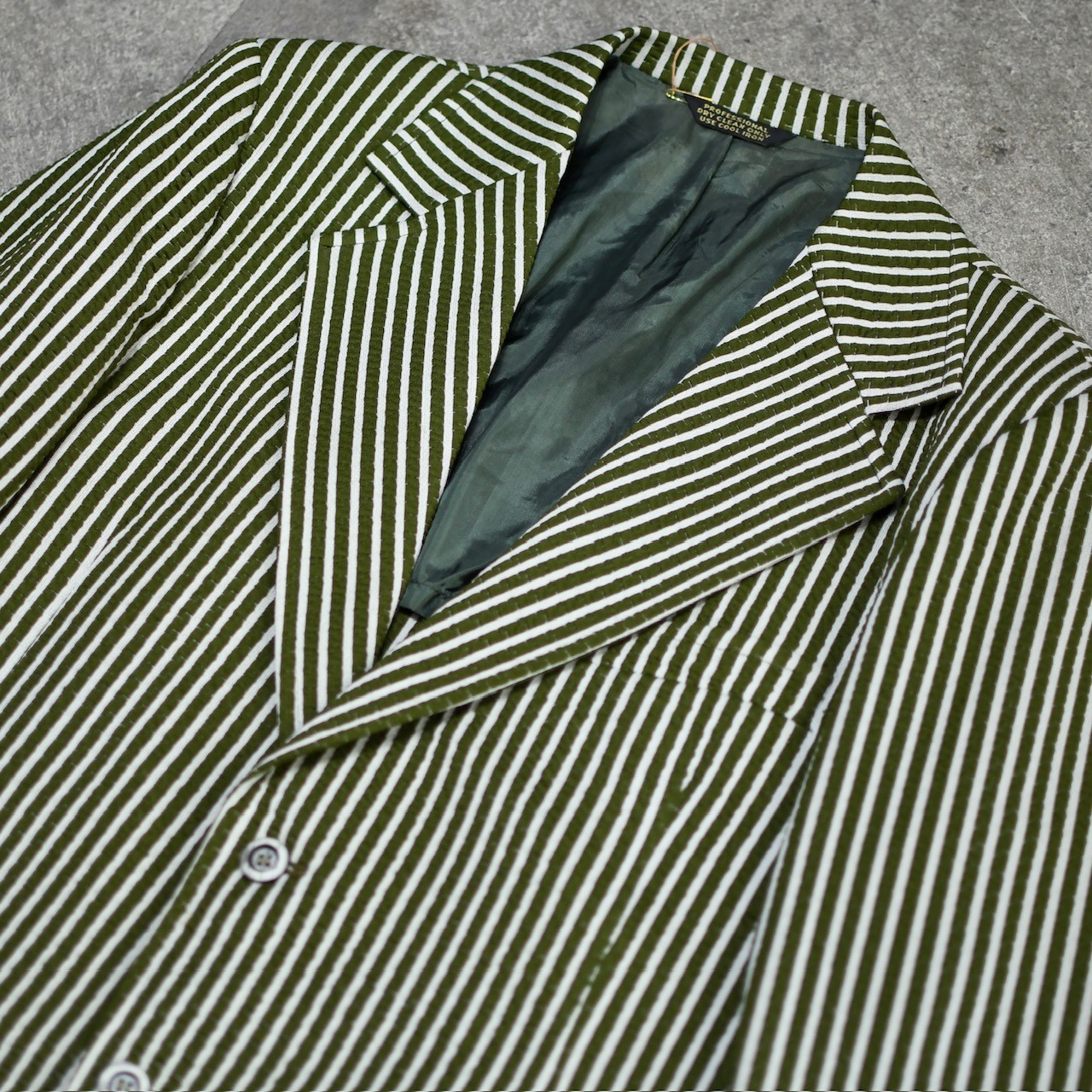 70's seersucker stripe tailored jacket