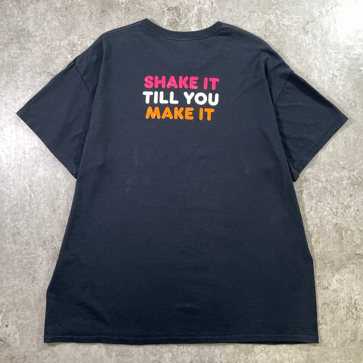 Dunkin Donuts Tシャツ プロモ　企業　メッセージ DUNKIN DONUTS ダンキンドーナツ 企業ロゴプリント Tシャツ メンズXL