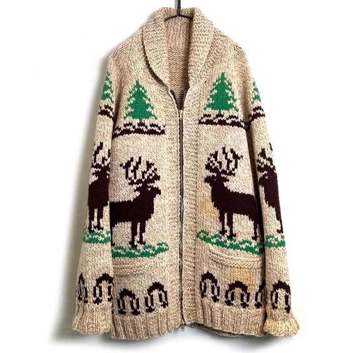 Vintage Cowichan Sweater [1970s-] Vintage Double Zip Cowichan Cardigan