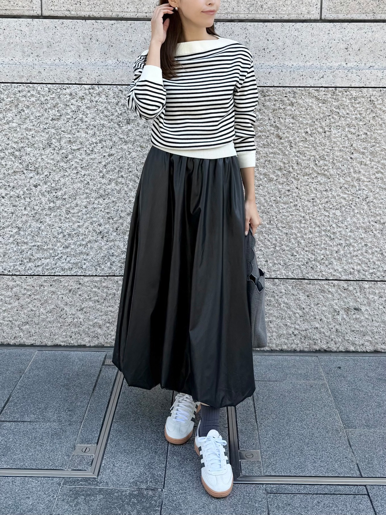 ボートネックルーズニット［60008］