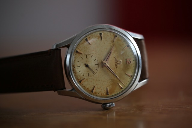 【OMEGA】 1953年製 オメガ 30mmキャリバー スモールセコンド シーマスターケース ブラウンエイジング 手巻き OH済み / Vintagewatch / Seamaster / Cal.266