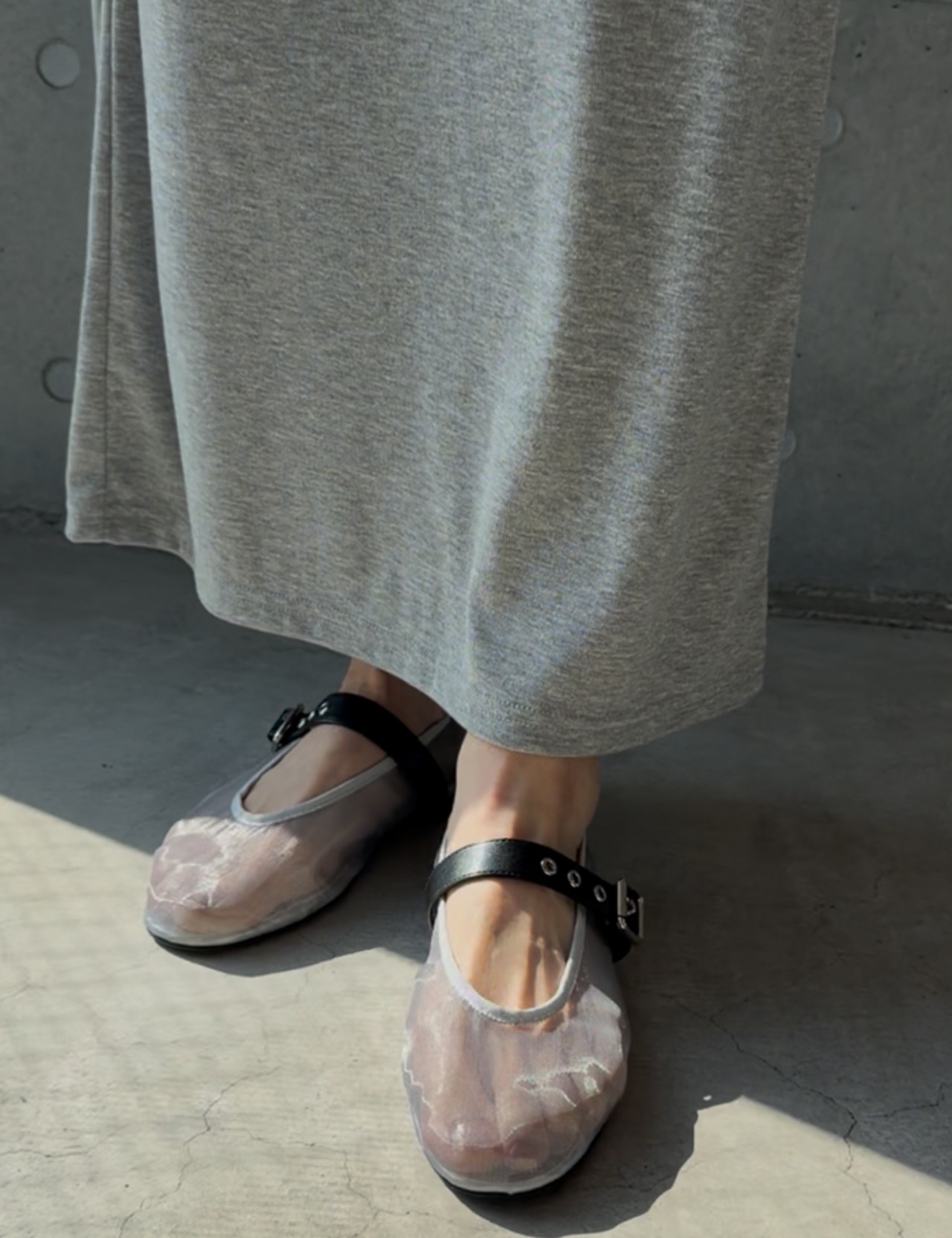 【26ss】Mesh Mary-Jane Flat Shoes_2colors