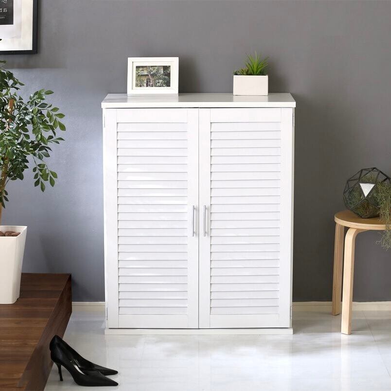 【幅75cm】ルーバーシューズボックス (下駄箱 玄関収納)