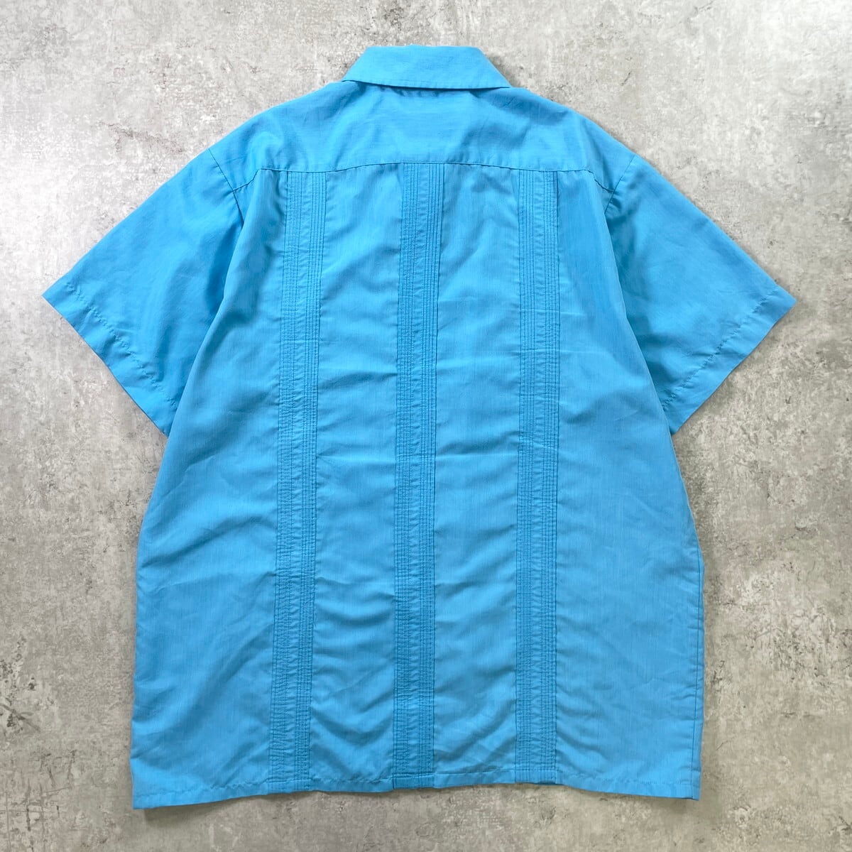 GUAYABERA フルジップ キューバシャツ メンズL相当 古着 ジップアップ
