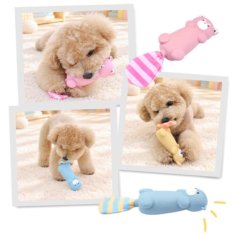 pastel long animal latex toy 3color / ペット 犬 おもちゃ 噛む カシャカシャ 音が鳴る 知育玩具 鳴き笛入り 可愛い わんちゃん おもちゃ ラテックス トイ ストレス解消 韓国 ペット用品 小型犬 toy