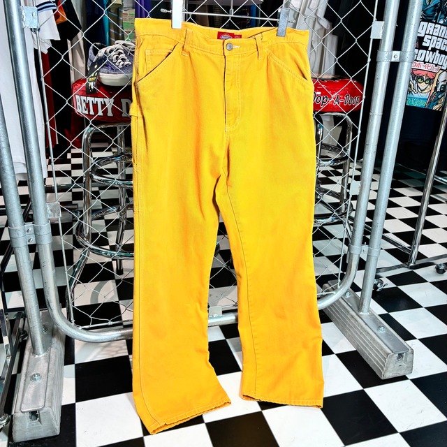 Dickies カラーペインターパンツ　イエロー　ディッキーズ