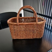 宮本工芸 あけび蔓 細目こだし編みロータイプ Miyamoto Craft Akebi Vine Basket – Fine Kodashi (S)