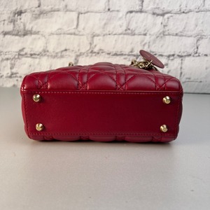 lady dior miniレディーディオール その他 ショルダーバッグ レッド A-9152