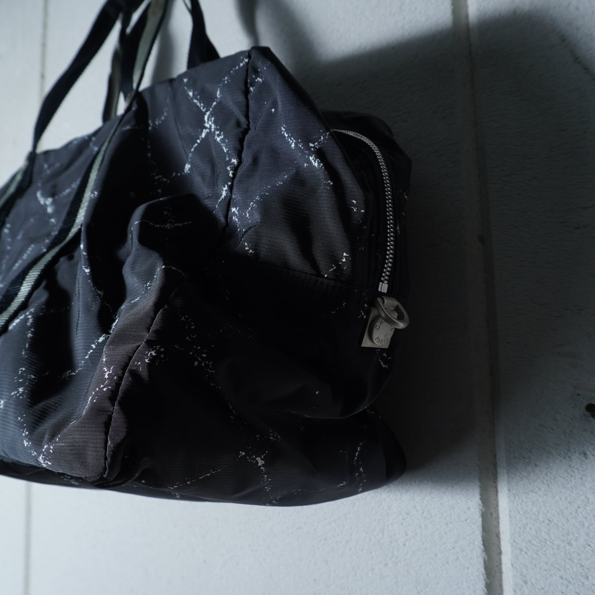 CHANEL】シャネル 旧トラベルラインキルティングパターンナイロン