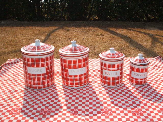 france vintage BB社 red enamel pot sets フランス ヴィンテージ BB 