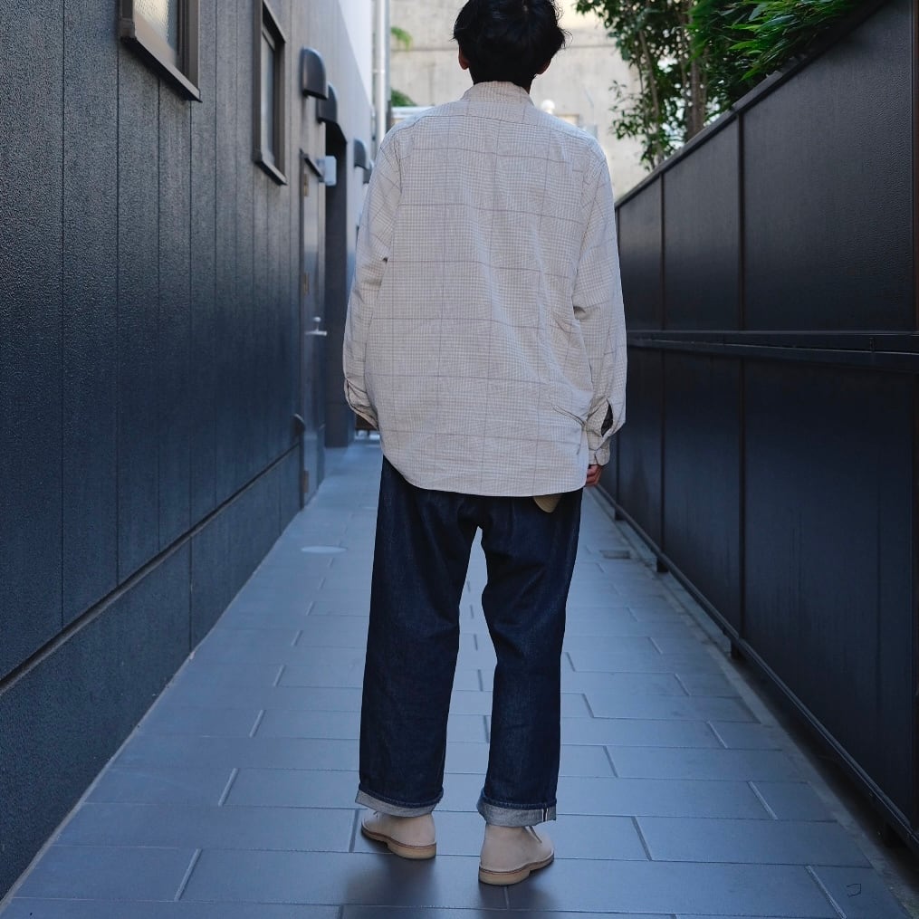 SASSAFRAS(ササフラス) / Diggin Shirt 21Wale Corduroy Check-Natural
