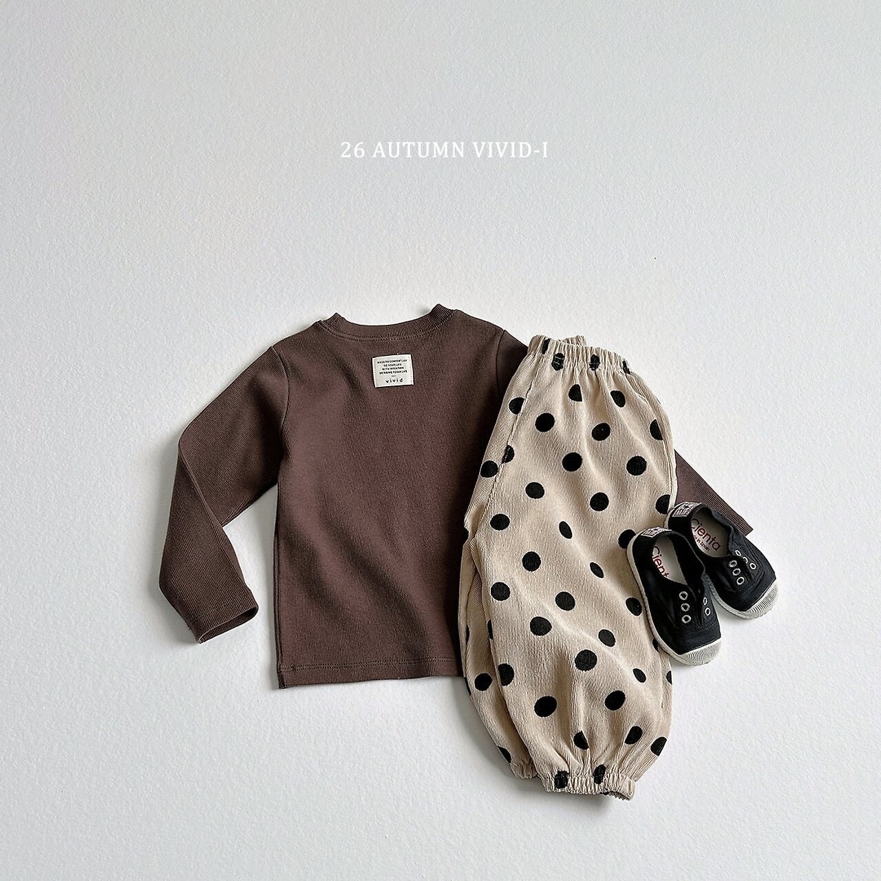 韓国子供服 / VIVID-I / 26Autumn / コーデュロイ パターンパンツ / キッズ服 / ジュニア服 / 秋服 *XS~JM*