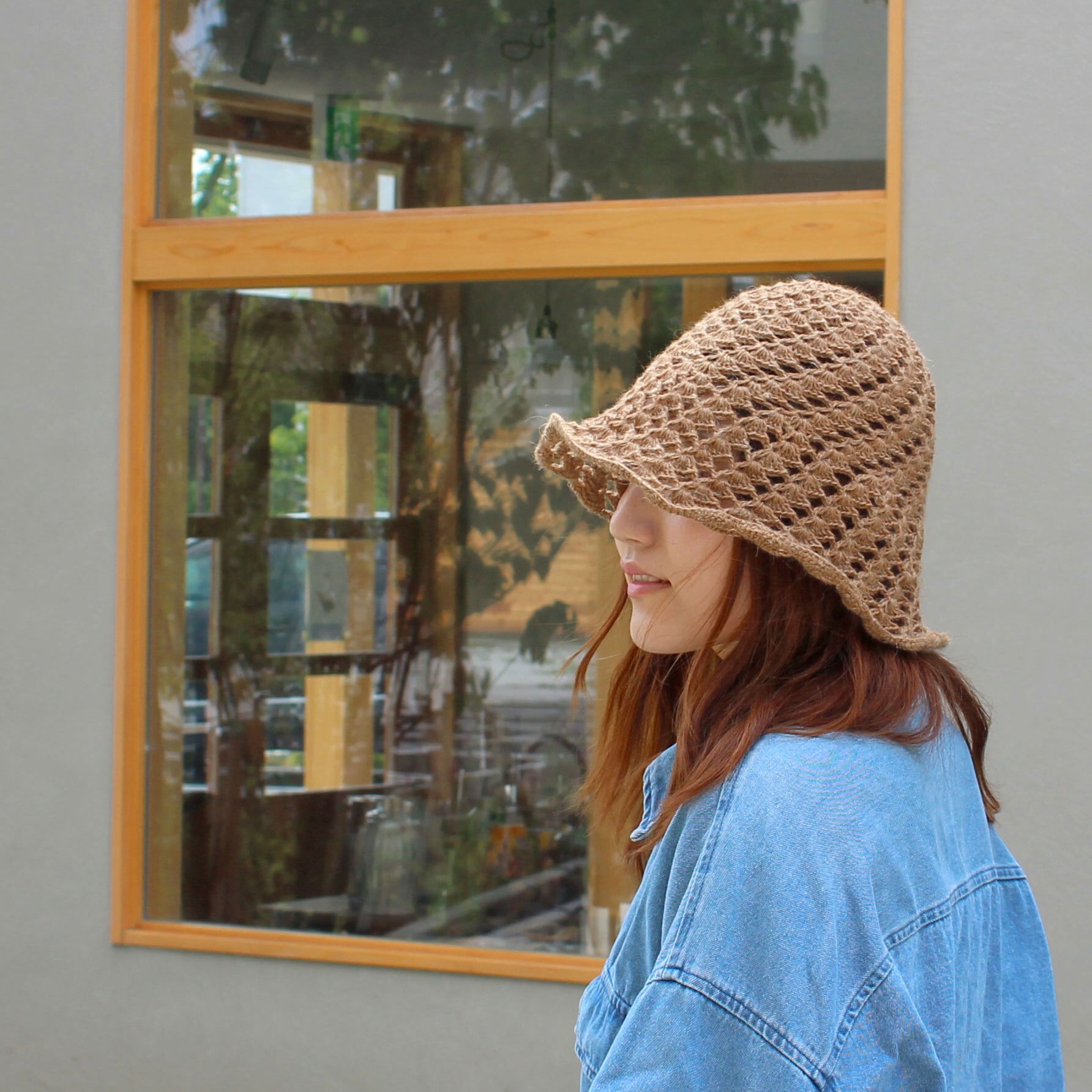 手編みキット】 アルパカリネンのクロシェハット (glittknit-22