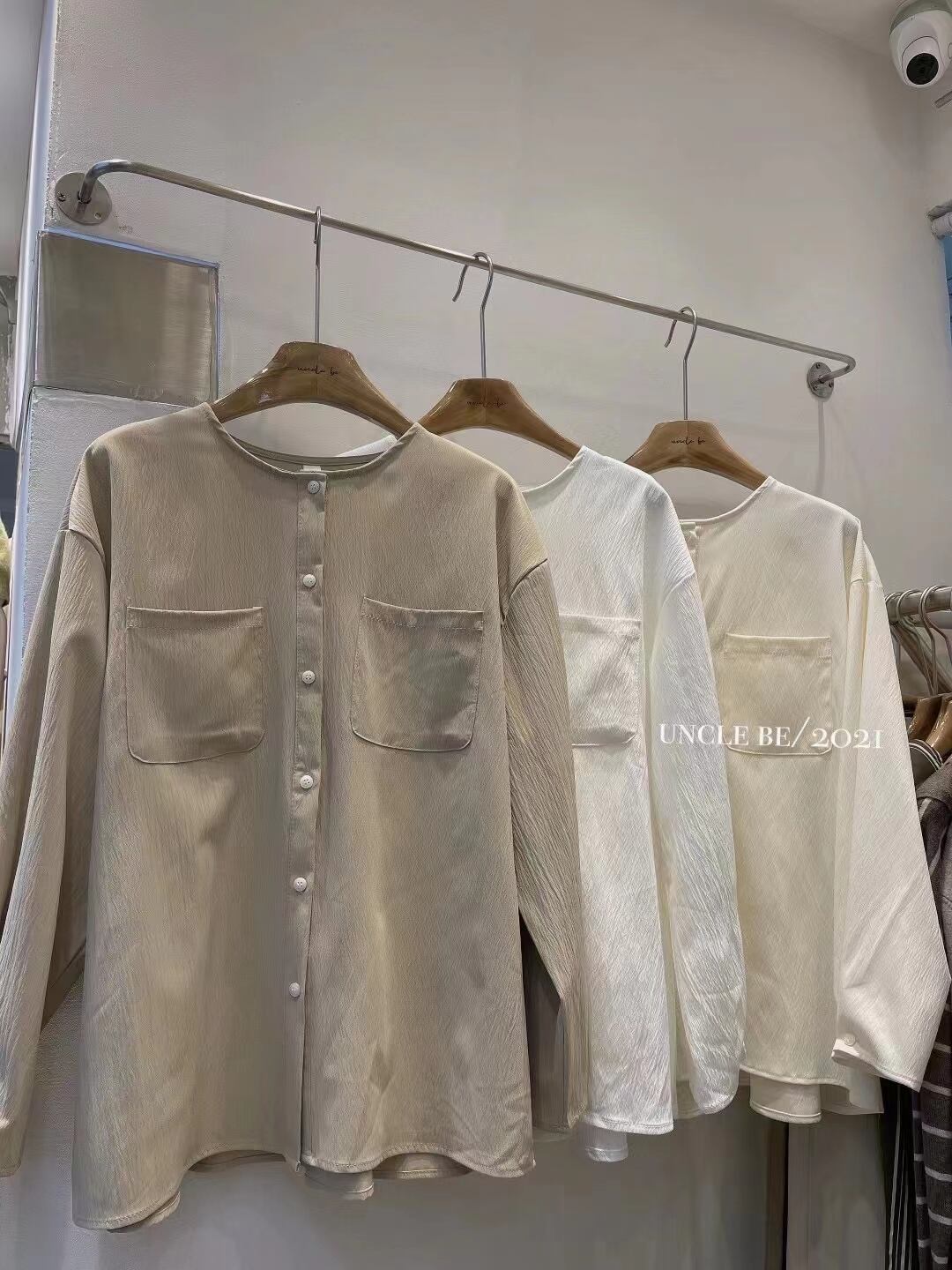 ノーカラーブラウス　AJ2205-756