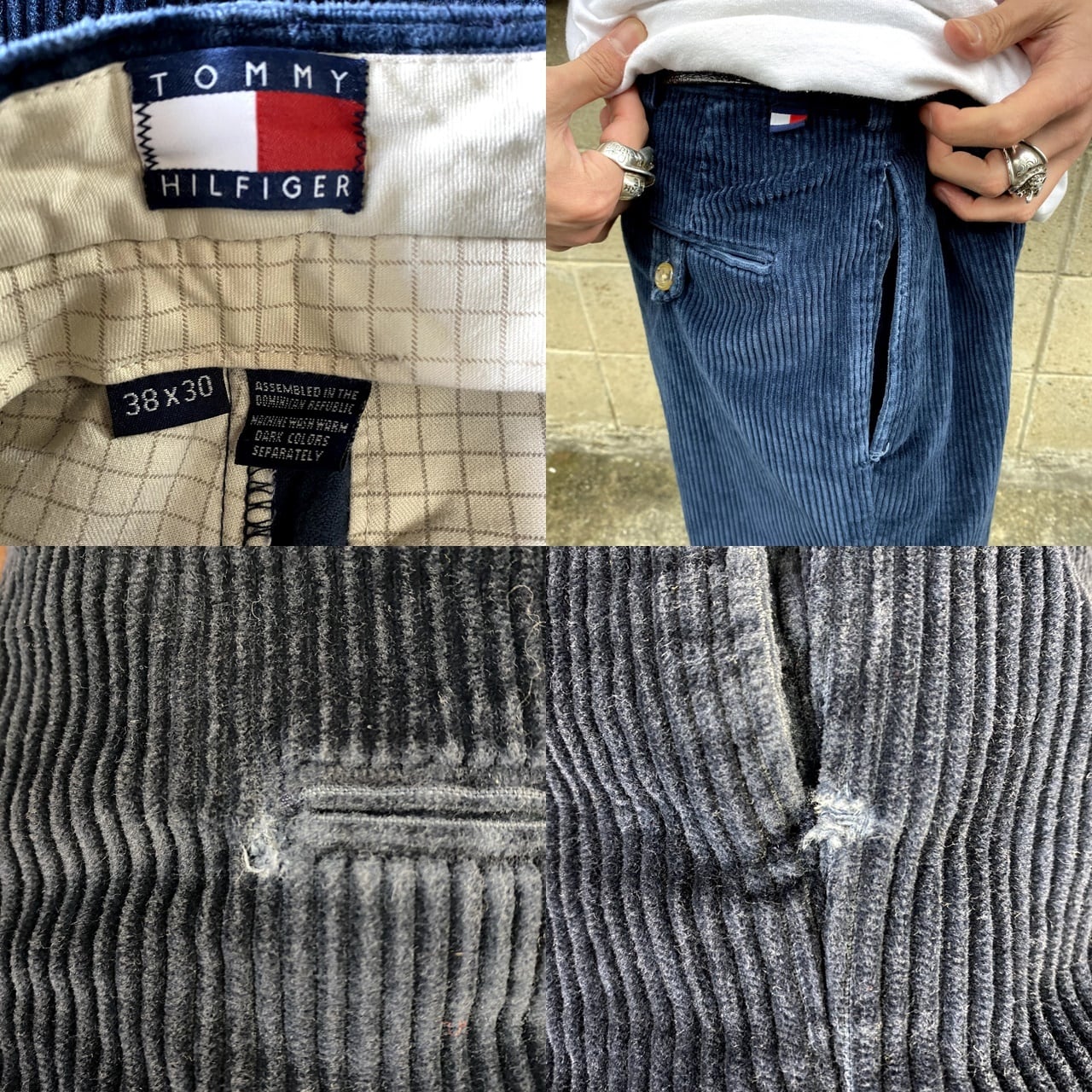 TOMMY HILFIGER トミーヒルフィガー 太畝 ワイド ツータック 