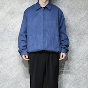 fake suede blouson blue