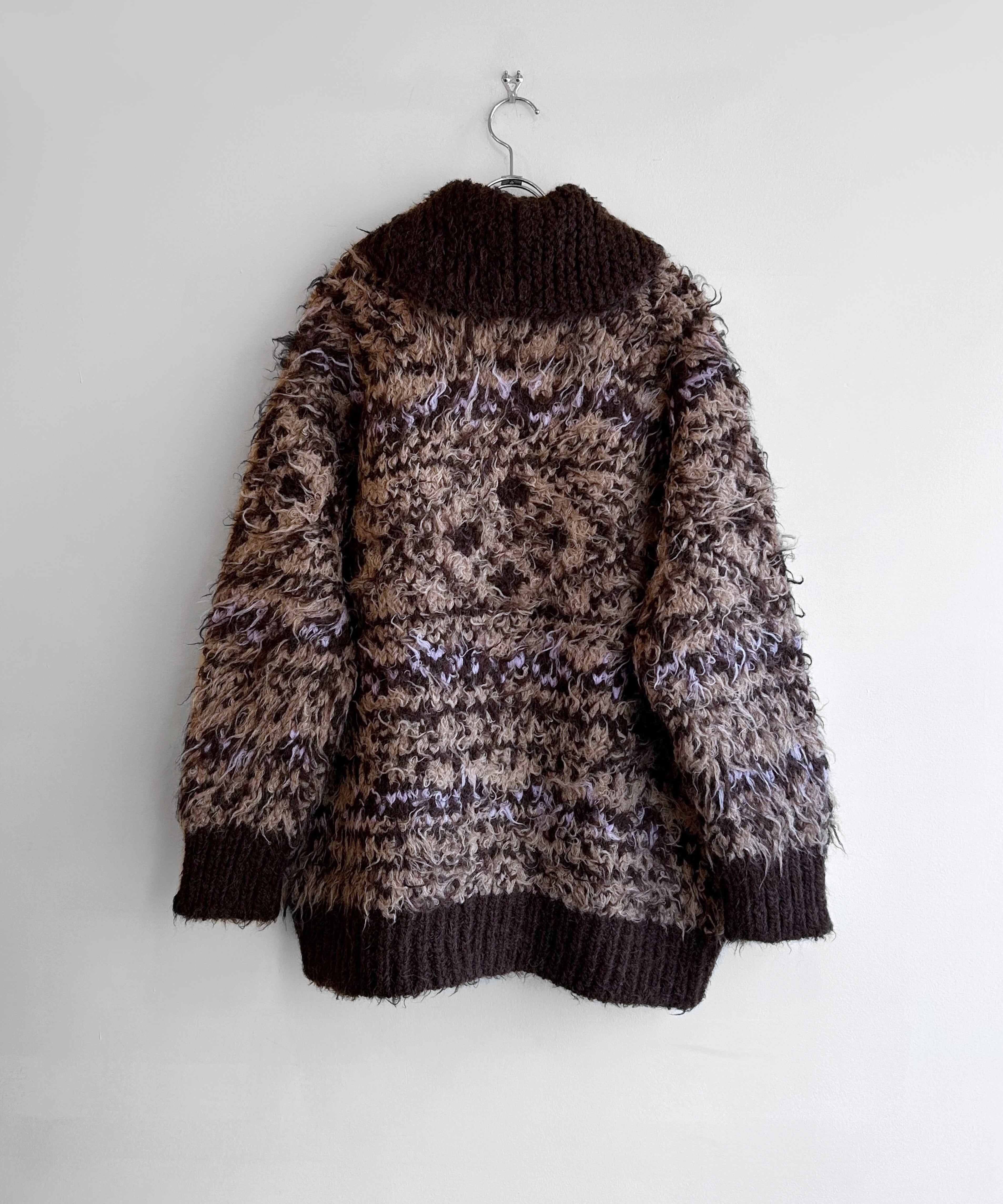 Kota Gushiken / KGAW25-K10 FLUFFY COWICHAN WITH GLITCHY PATTERN