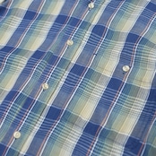 Eddie Bauer madras check button down shirt