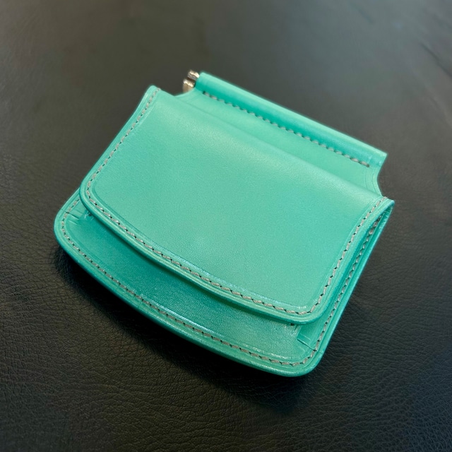 Bluesunshinetrading×6Tleatherworksコラボ マネークリップ Turquoise Green