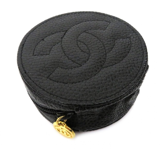 CHANEL / シャネル ココ キャビアスキン ジュエリーケース ミニポーチ コインケース 小銭入れ