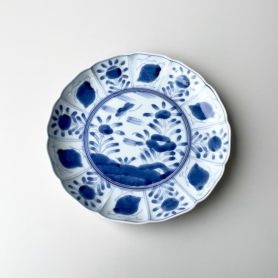 伊万里焼】染付山水六角皿（大） | 和食器のすべて