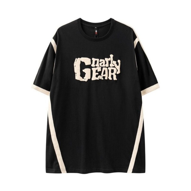 サイドラインレタリングビッグTシャツ 2col   R01759