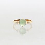 翡翠リング K10YG jade diamond A貨翡翠 jd_rg2202