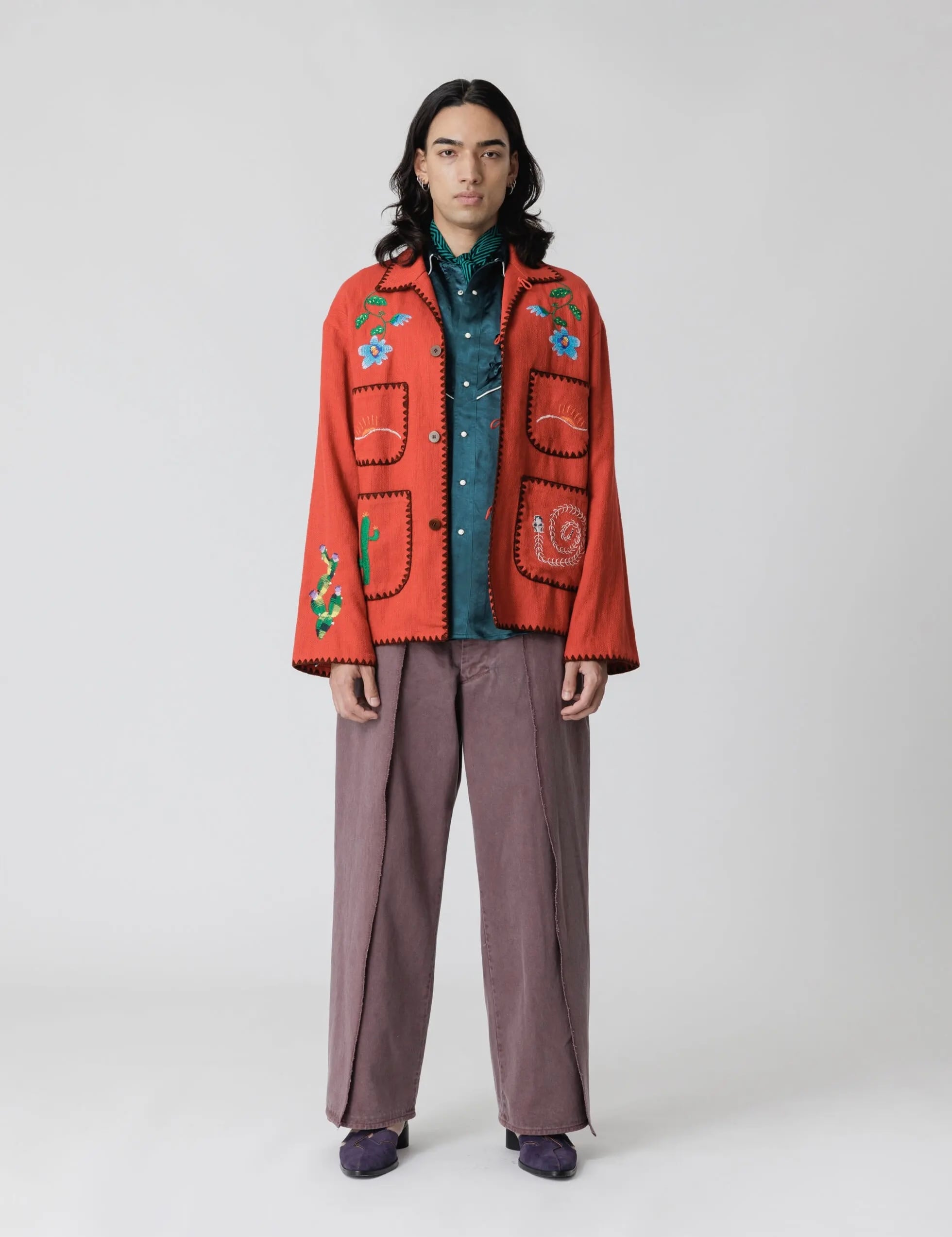 Sasquatchfabrix. / MEXICAN EMBROIDERY JACKET(RED) | THE MODERN AGE