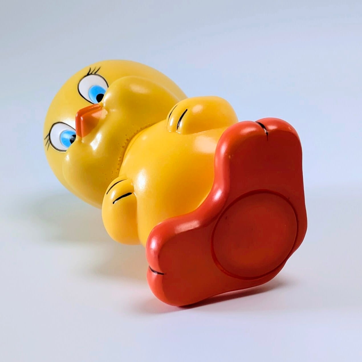 ☆VINTAGE 1976☆【 Looney Tunes / ルーニーテューンズ 】デーキン トゥイーティー ソフビバンク / ソフビ貯金箱〚アメリカン雑貨 アメトイ〛