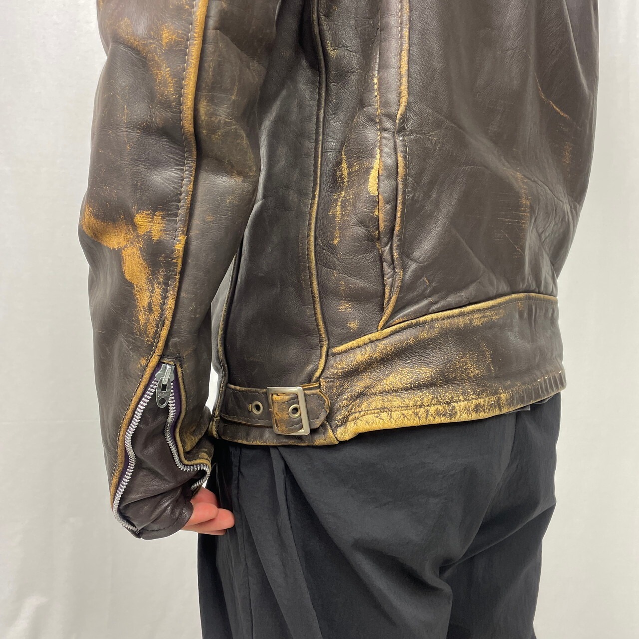 70年代 Schott ショット シングルライダースジャケット メンズL相当 