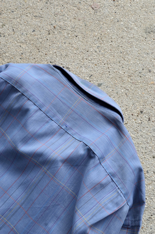 Peter ENGLAND 1990's From UK Multi Plaid Check Cotton Voile Old Shirt PolyBlend 90s euro コットンボイルシャツ