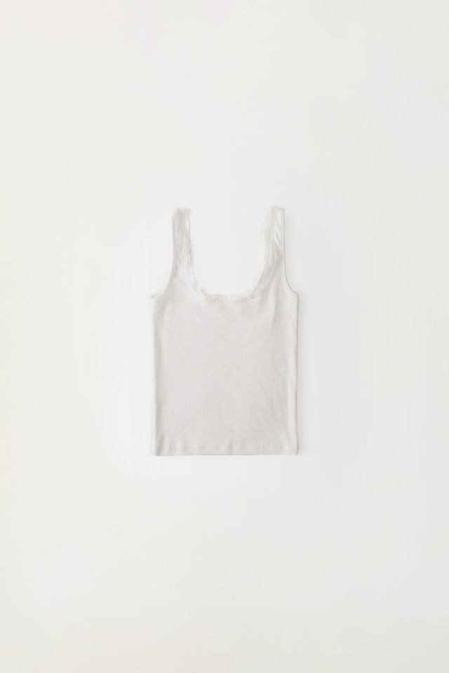 [NOTHING WRITTEN] Belle tank top (White) 正規品 韓国ブランド 韓国通販 韓国代行 韓国ファッション ナッシングリトゥン 日本 店舗