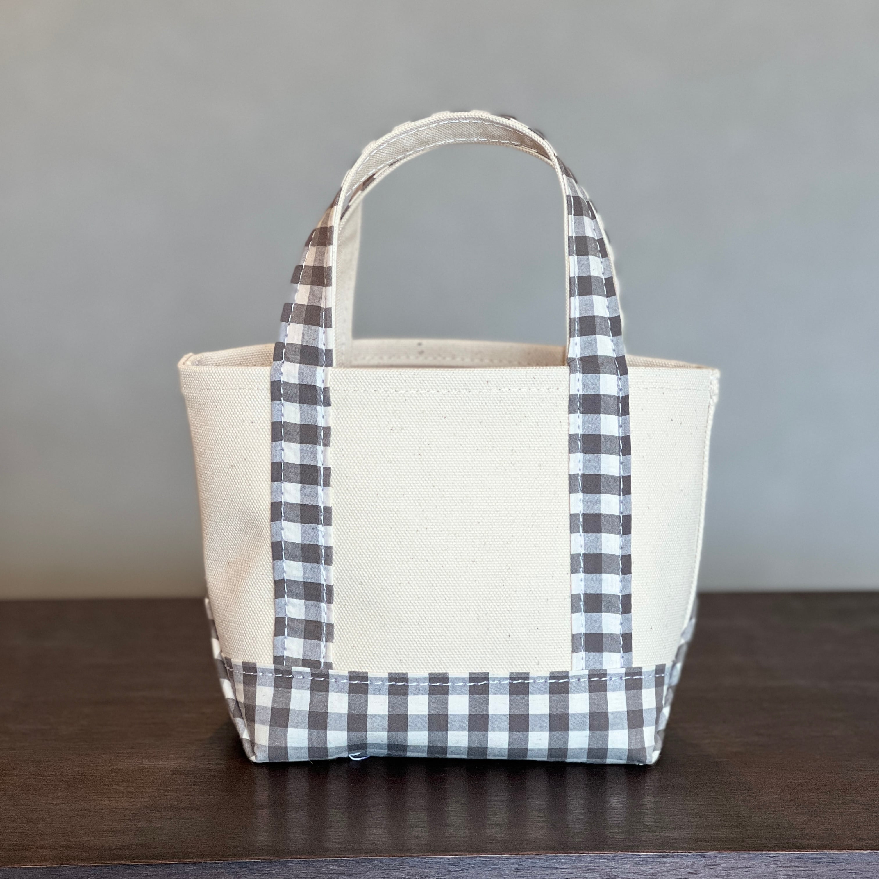 キャンバストートS │ 綿麻ギンガムチェック | CUSTOM BAG Milih
