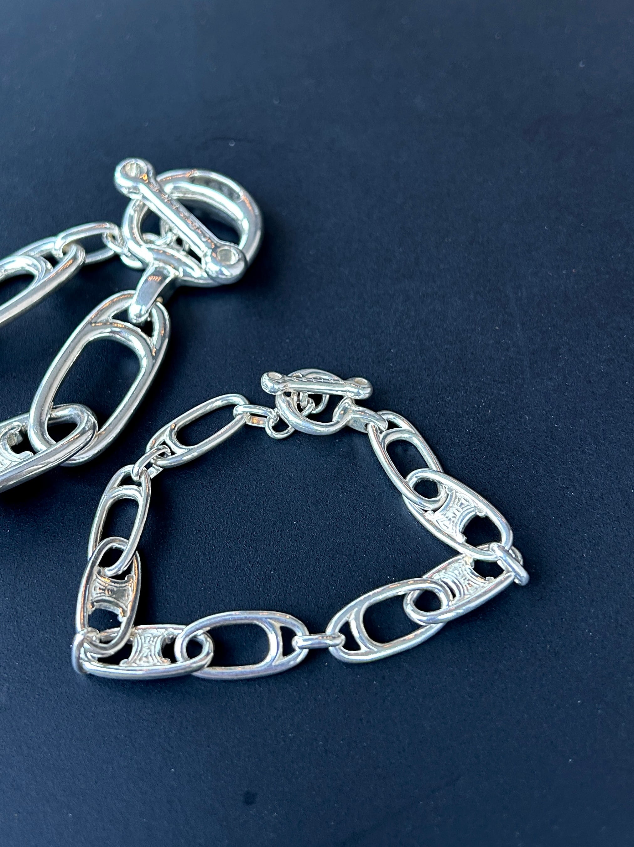 CELINE セリーヌ ブレスレット シルバー トリオンフ ホースビット SILVER925 vintage ヴィンテージ オールド 7f8hjn