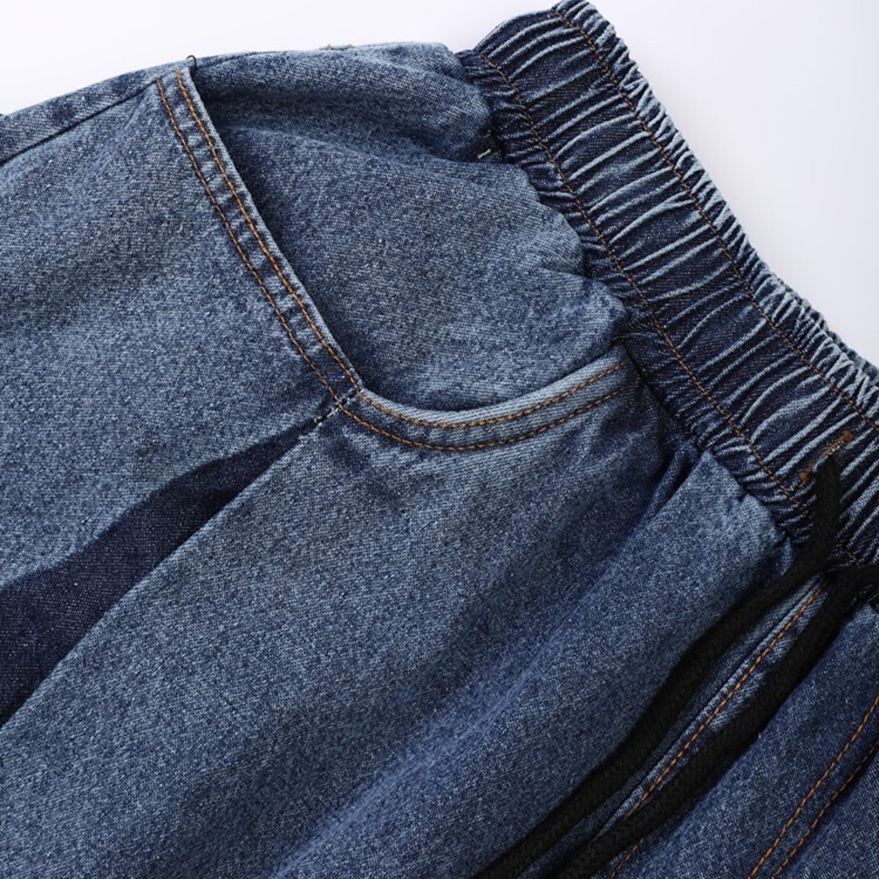 Denim Pleated Wide Pants / デニム プリーツ ワイド パンツ