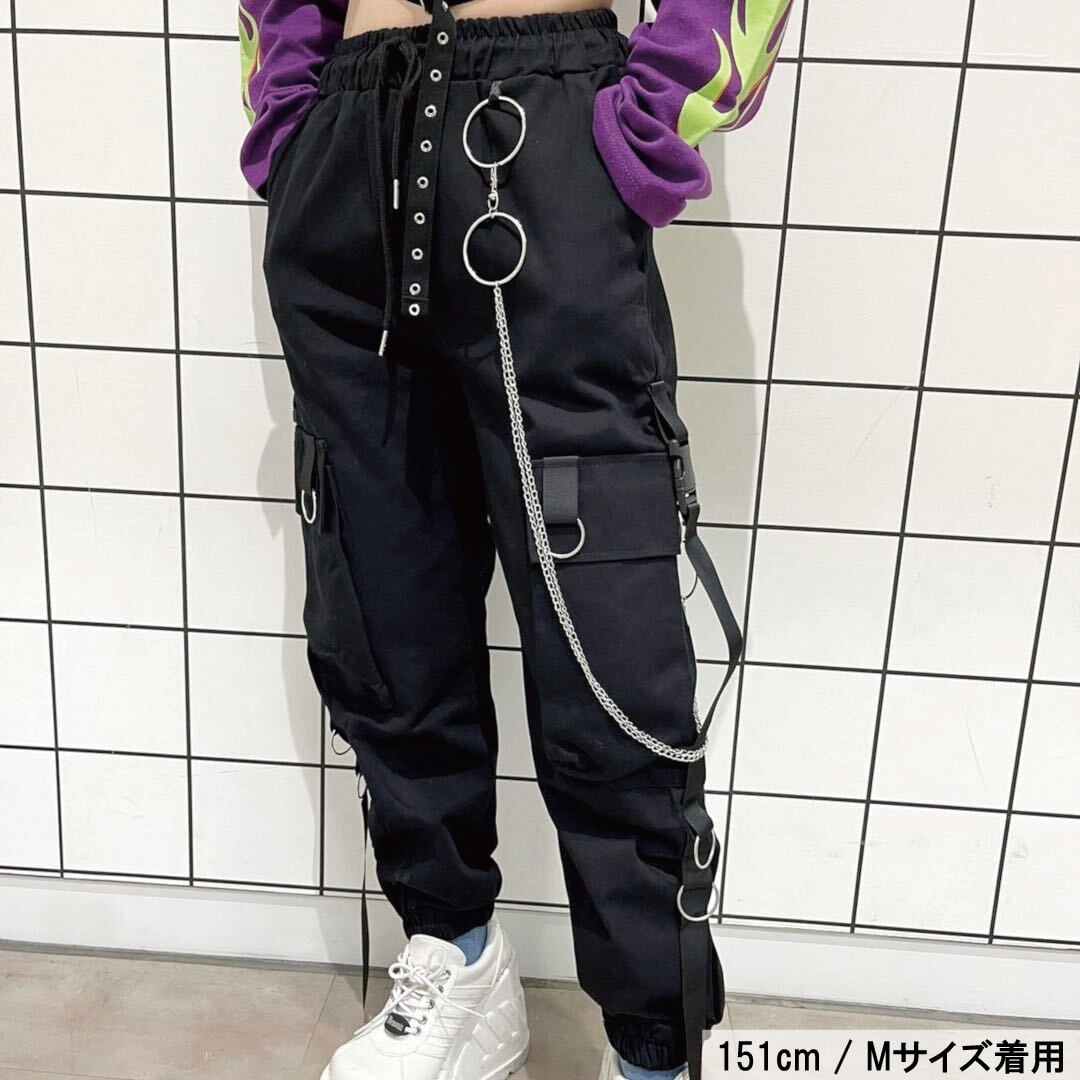 送料無料 選べる5サイズ展開 ベルトチェーンカーゴパンツ Volcan Aphrodite