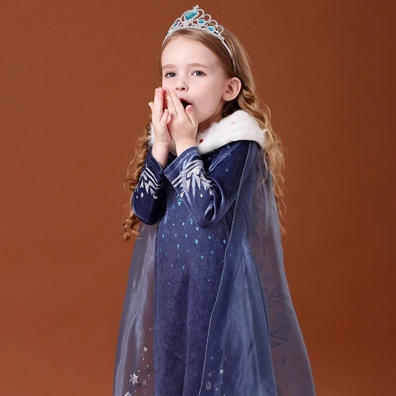 Picoプリンセス♡】size105-110 エルサ風ネイビードレス | Pico World