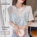 【日本倉庫即納】 レイヤード風トップス Tシャツ 夏