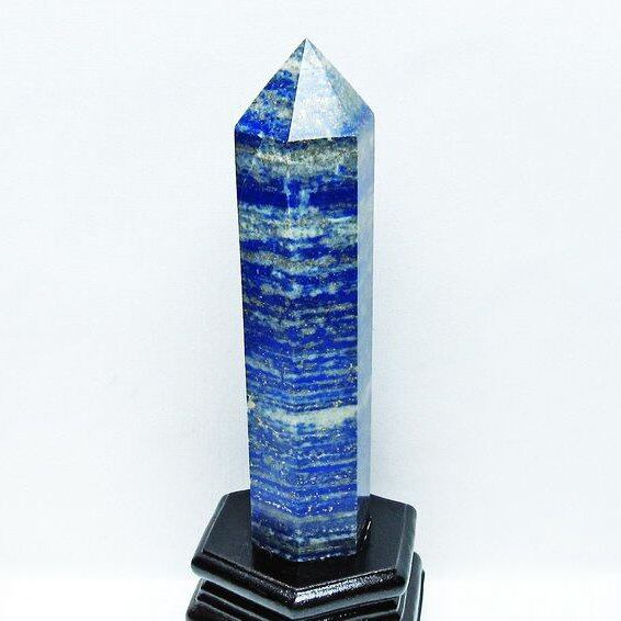 ラピスラズリ 六角柱 台座付属 一点物 152-3148