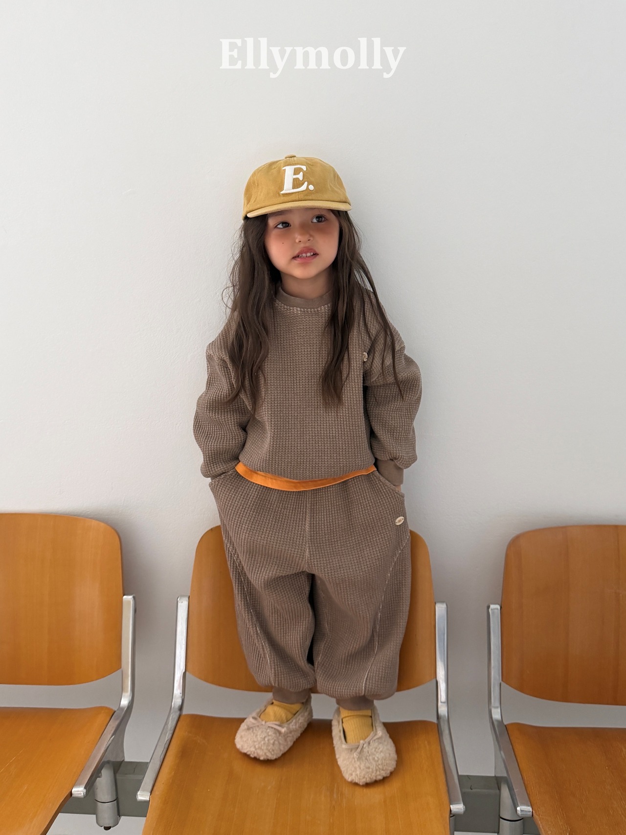 韓国子供服 / 26Autumn / ELLY MOLLY / キングワッフルスウェットＴシャツ / 秋服 *5~19*