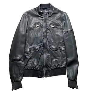 DOLCE&GABBANA multi-zip leather jacket