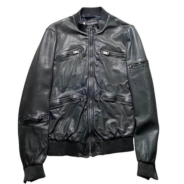 DOLCE&GABBANA multi-zip leather jacket