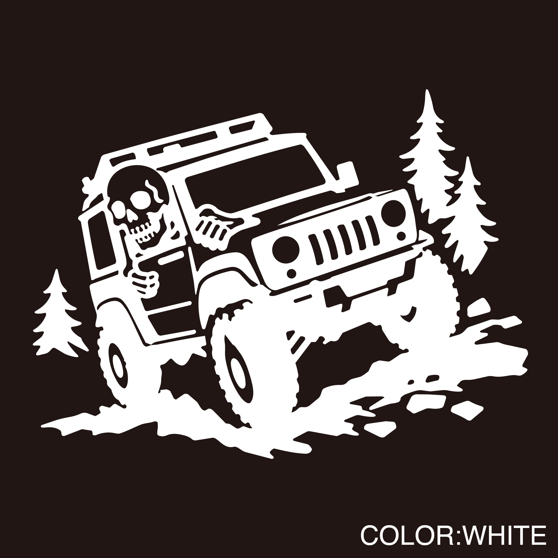 車 ステッカー 防水 屋外対応 JIMNY ジムニー 転写デカール（白／黒
