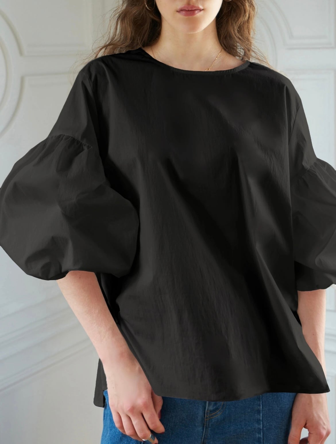 送料無料 ポワンシャツ ブラック