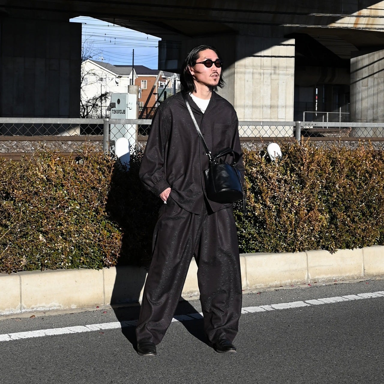 Nonnotte / 2-Tuck Draw Cord Wide Trousers | GANKO