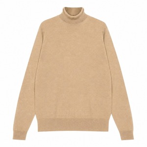 ★定価126,500円・新品★ジョンスメドレー BRAMWELL ブラムウェル 至高のシルク×カシミヤ ロールネックニット キャメル　サイズL, XL